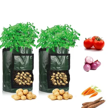 Planta Crește Sac de Cartofi Crește Sac Container DIY Plantat PE Pânză de Legume de Plantare se Ingroase Crească Saci Vase de Gradina Plantat Consumabile