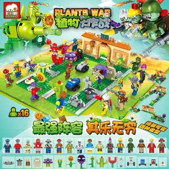 Planta Luptă Nebun în Curte Zombie 687pcs Blocuri Asamblate de Copii Cadou de Crăciun Jucării pentru Copii