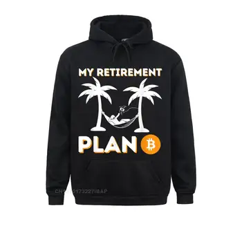 Planul meu de Pensionare B Crypto BTC Comerciant Bitcoin Investitor Epocă Hanorace de Toamna Student Jachete Imprimate Pe Designer