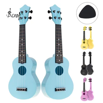 Plastic 21 Inch Soprana Colorate Acustice, Ukulele Uke 4 Siruri de caractere Hawaii Chitara Guitarra Instrument pentru Copii și Muzică Incepator