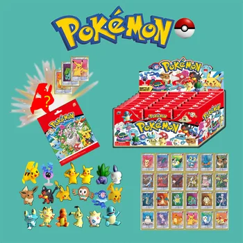Pokemon Figura Crăciun 24Bags Advent Calendar Orb Cutie de Cadouri Kawaii Pikachu Anime Cifre Cu Carte de Ziua de nastere Copii Jucarii