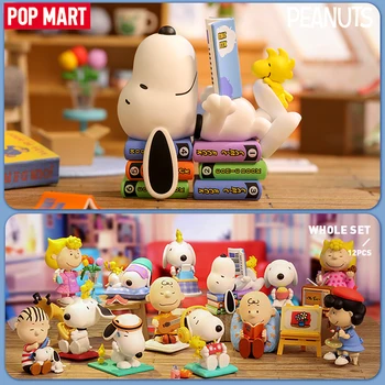 POP MART Snoopy Rece la Domiciliu Serie Mister Cutie 1 BUC/12PC Figura Cadou de Ziua de nastere Copil Jucărie