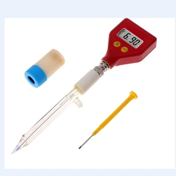 Portabil Ascuțite de Sticlă Electrod pH-Metru 0.00~14.00 pH-ului Apei de Alimentare Brânză Lapte Ulei de Sol Pâine Acvacultură Hidroponice Tester pH