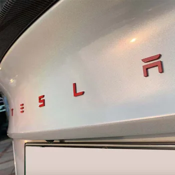 Portbagaj Scrisoare Autocolant Pentru Tesla Logo Litere Coada Scrisoare Eticheta Accesorii Auto Pentru Tesla Model Y 3 S X Trei Model3 ModelY