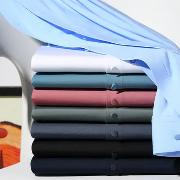 Primăvara Summe de Înaltă Calitate, Nici o Urmă de Om pentru Tricou 14 Culori Smart Casual Barbati Camasi cu Maneca lunga Brand Solid Rochie de Culoare Tricouri