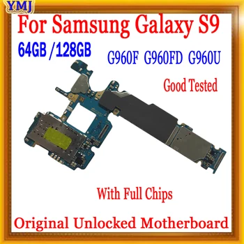 Principalele Logica bord Pentru Samsung Galaxy S9 PLUS G965U G965F G965FD G960F G960FD G960U Placa de baza Cu Chips-uri Originale Deblocat Placa