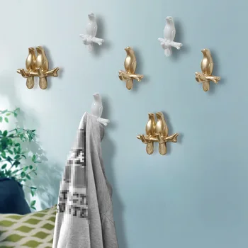 Păsări rășină cârlige de decorare de perete ușa dormitorului fără sudură haina cadru cheie cârlige cuier haina cârlige cheie suport de perete semne decor acasă
