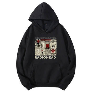 Radiohead Hoodie Mens Clasic Cu Maneca Lunga Bluze Grafic Topuri Imprimate Haine De Moda Unisex Tricoul Desen Animat De Sex Masculin Pânză