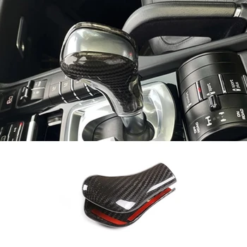 Real Fibra De Carbon Styling Interior Mașina De Centru Consola Schimbătorului De Viteze Capac Ornamental Pentru Porsche Cayenne 2011-2017 Accesorii Auto