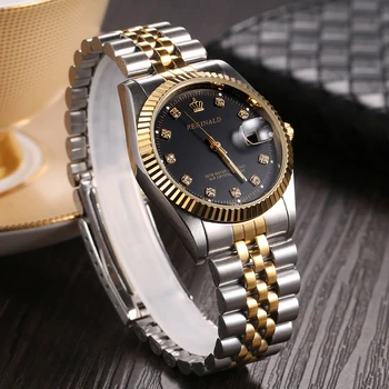 Reginald Ceas de Lux Clasic Bărbați Ceas din Oțel Inoxidabil Barbati Ceasuri Barbati Ceasuri cu Diamante Cuarț Ceasuri relogio masculino