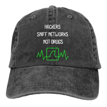 Reglabil Culoare Solidă Șapcă De Baseball Hackeri Mirosi Rețele De Securitate Cibernetică Distractiv De Spălat Bumbac Linux Program Sportiv Femeie Pălărie