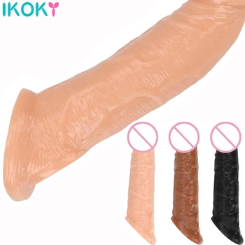 Reutilizabile Penis Sleeve Extender Penis Realist Prezervativ Silicon Prelungirea Jucărie Sexuală pentru Bărbați Penis Enlarger Prezervativ Teaca Întârziere