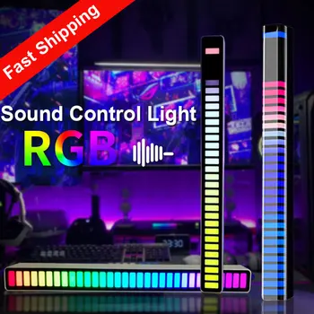 RGB Muzică de Control de Sunet Lumini cu LED-uri App de Control de Preluare Ritm de Lumină Lumina Ambientala Pentru Auto, Tv Joc de Calculator Desktop Constantin lumini