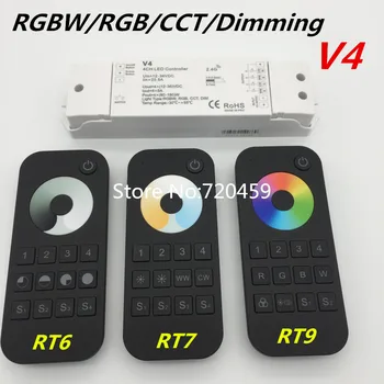 RGBW/RGB/TVC/Reglaj+2.4 GHz Wireless RF Telecomanda 4 Canale cu LED-uri Controler RF pentru RGB/RGBW LED Strip Lumina RGB+CCT V5