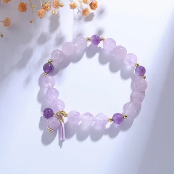 Romantic Ciucure Violet cristal margele strand bratari pentru femei fete moda bijuterii accesorii cadouri pentru prietena YBR464