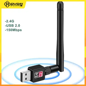 RYRA Mini USB WiFi Adaptor 150 Mbps placa de Retea 2.4 G USB Ethernet WiFi Receiver pentru PC Desktop, Laptop
