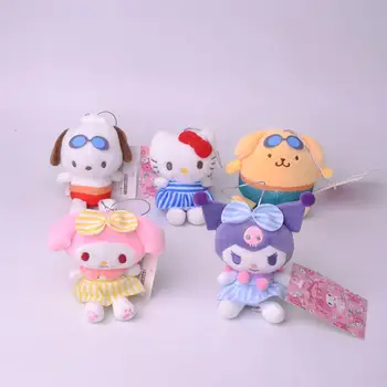 Sanrio Breloc Hello Kitty Kuromi Melodia Mea Kawaii 12Cm Jucării de Pluș Drăguț Umplute Dotari Desene animate Cadouri de Craciun pentru Copii