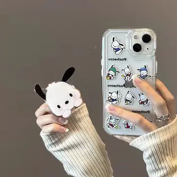 Sanrio Kawaii Pochacco Super Drăguț Desene animate Suport de Telefon pentru Iphone 12 Pro Max Iphone 13P Caz Telescopic Suport de Telefon Telefon Caz