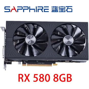 SAPPHIRE RX 580 8GB 2048SP placa Video GDDR5 256 plăci Grafice AMD RX500 serie RX580 8GB Carduri DisplayPort, HDMI, DVI Folosit