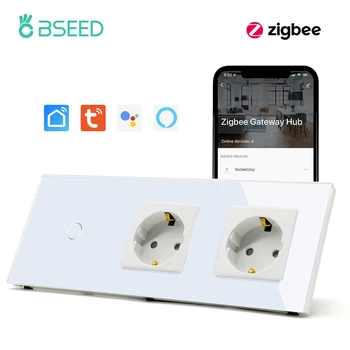 SEMINȚIA Zigbee, Wifi Touch Switch-uri de Lumină 1/2/3Gang 1Way Smart Switch-uri de Perete Wireless App de Control Cu UE Standard Prize de Perete