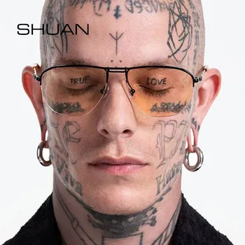 SHAUNA Moda Jumătate de Ramă de ochelari de Soare de Designer de Brand Anti-Albastru Ochelari de Calculator Rame