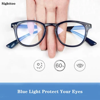 Sighttoo Lumina Albastră De Blocare Ochelari Femei Optice Computerul Cadru Supradimensionat Pătrat Stil Francez Lesebrilen Ochelari De Vedere