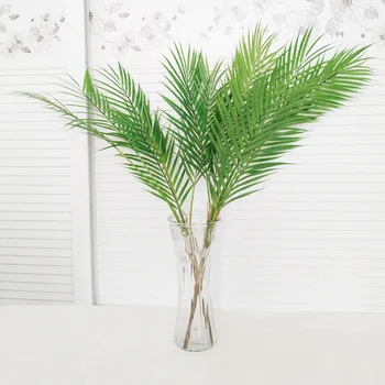Simulate planta frunze de palmier Bambus floarea-soarelui, de nucă de cocos frunze de Anghinare iarba Sansevieria frunze Verzi plante decorative fier de alu