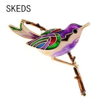 SKEDS Elegante Femei de Moda Pasăre Email Ace de Brose Colorate de Animale Insigne de Partid Bijuterii broșe Metalice Ace Cadouri Accesorii
