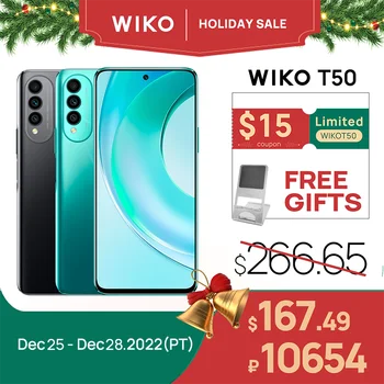 Smartphone-uri WIKO T50 Helio G85 6 + 128 GB 40 W Încărcare Rapidă 64 MP Triplă Camera 6,6 inch FHD + Display Telefon 2022 Noi