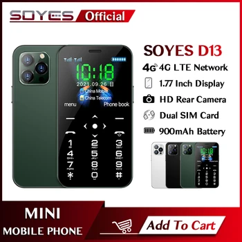 SOYES D13 Originale Telefoane Mobile Dual SIM 4G LTE Mini telefon Mobil Student 900mAh de Tip C SOS Telefon Mobil Mic Cadou Pentru Copil VS XS11