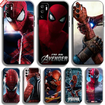 Spiderman Marvel Avengers Pentru Xiaomi Redmi Notă 10T 5G Caz de Telefon 6.5 Inch Silicon Moale Coque Capacul Negru Funda Captain America