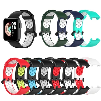 Sport, Curea Silicon Pentru XiaoMi Mi Watch Lite Culoare Dublu Mixt Curea Respirabil Watchbands Pentru Redmi Ceas Brățară Inteligent