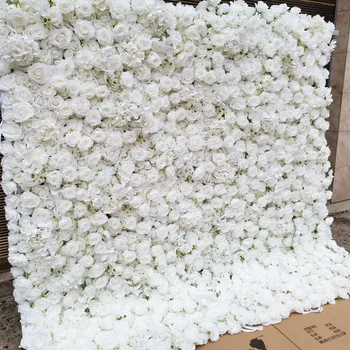 SPR 3D alb/fildeș rola de perete cu fluturi Artificiale flori de nunta ocazie fondul aranjament flori decoratiuni