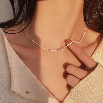 Spumant Colier de la Modă Lanț Cravată pentru Femei de Moda Genial, Cristal, Placat cu Argint Coliere Accesorii Bijuterii Cadou 2022