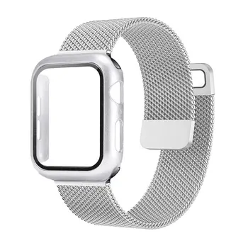 Sticla+Curea pentru Apple Watch Band 45mm 41mm 38mm 40mm 42mm 44mm Ecran Protector+Caz+Brățară Magnetic Loop IWatch 7 se 6 5 4 3
