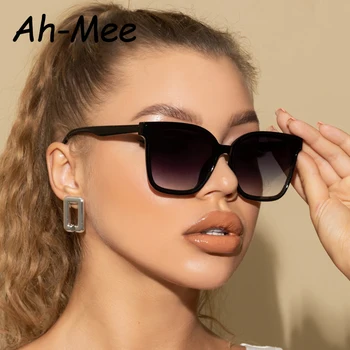 Supradimensionat ochelari de Soare Retro Gradient Pătrat Obiectiv Cadru Mare Ochelari de Soare Pentru Femei Cateye Negru Gafas Nuanta Vintage Ochelari de UV400