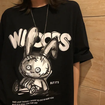Supradimensionate Femei, tricouri, Topuri de Cultură Y2k Femei T-shirt, Bluze de Vara Gotic Casual Hip Hop Streetwear Harajuku Maneca Scurta Tricou