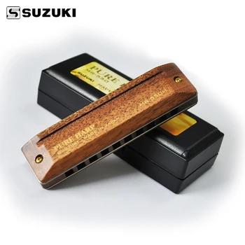Suzuki Pur Harpă Rosewood MR550H DL-550-C10-Gaura de Lemn Diatonic Muzicuță / Blues Harp, Grad Profesional Muzicuță, Cheia de C