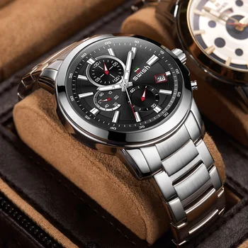SWISH de Lux din Oțel Inoxidabil Ceasuri pentru Barbati Brand de Top Designer Quartz Cronograf rezistent la apă Ceas de Aur reloj hombre