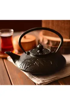 Tasev Tamate Fontă Neagră Ceainic 720 ml aspect antic ceainic ceai berii elegant elegant ustensilă de bucătărie fontă ceainic ....