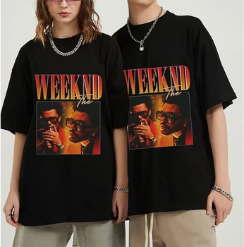 The Weeknd 2.0 90 Vintage Unisex Negru Tricou Barbati Tricou Retro Graphic T Shirt de Desene animate T-shirt, Bărbat, Femeie Top Haine Punk