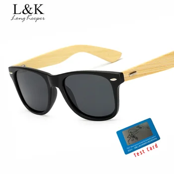 Timp Keeper Mens Polarizate Bambus ochelari de Soare cu Lentile Polarizate Pătrat Eyewears de sex Masculin de Conducere Ochelari de protectie UV400 oculos #Z1501