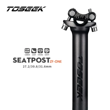 TOSEEK ZF-Unul de Carbon Seatpost 27.2/30.8/31.6 mm Negru Mat MTB/Road Bike Seat Post Lungime 280mm Seat Tube Piese de Bicicletă