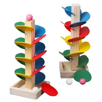 Unic Din Lemn Minge De Marmură Rula Urmări Băieți Fete Copii Jucarii Copii De Învățământ Montessori Puzzle Kinder Spielzeug