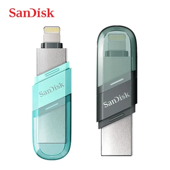 Unitate Flash USB SanDisk iXpand Flip OTG Lightning USB 3.1 Stick de 256GB 64GB 128GB Pen Drive MFi Pentru iPhone și iPad și USB de Tip a