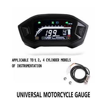 Universal Pentru 1,2,4 Cilindru 10000RPM Motocicleta Display LCD Vitezometru Kilometraj Turometru Cu Senzor Digital de ceas de Bord