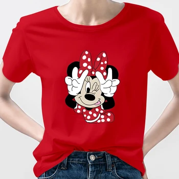 Urbano Mickey Mouse Disney Tricou Femei de Îmbrăcăminte de Vară 2022 Sus Minnie Moda Cuplu Camasi Casual Ieftine, Transport Gratuit