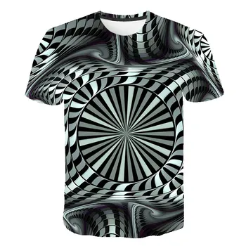 Vara Abstract Epocă t camasa Pentru Barbati 3D Personalitate Hip Hop Stil Harajuku Print T-shirt Tendință de Moda Grafic t shirt