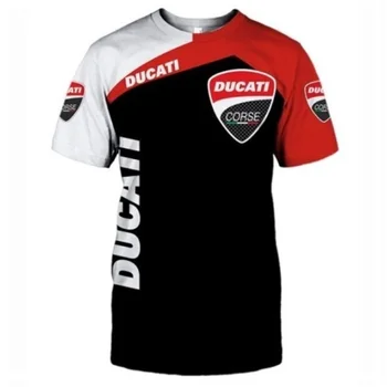 Vara Barbati tricou cu Mânecă Scurtă Ducati Logo3D Imprimate Gât Rotund tricou Unisex Harajuku Strada Hip-hop Casual T-Shirt de Sus