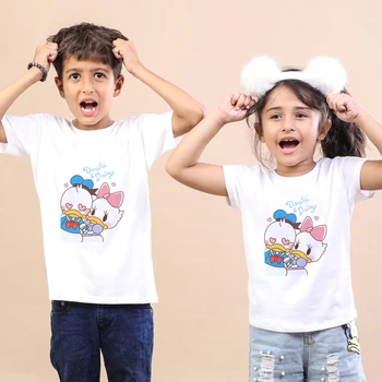 Vara Casual Frați și Surori T-Shirt Harajuku Drăguț Rață Daisy Donald Imprimare Copil Fată Băiat Tricouri Copii Disney Tricou